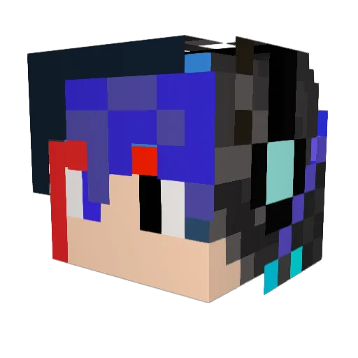 yangkaiyi Minecraft avatar head, 3D render