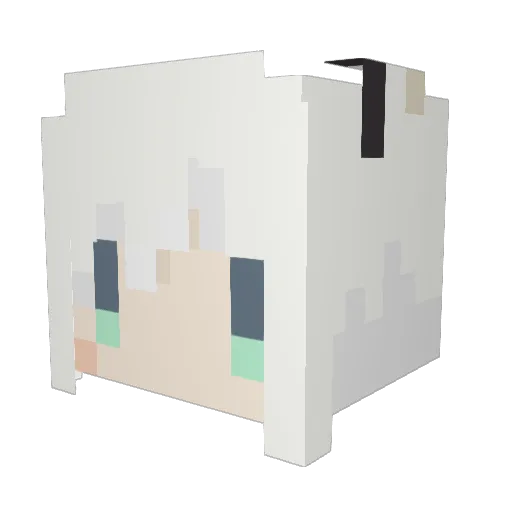 yangxitong Minecraft avatar head, 3D render