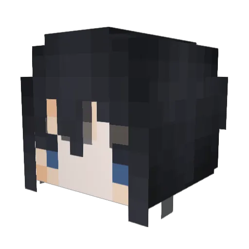 yangyixuan Minecraft avatar head, 3D render