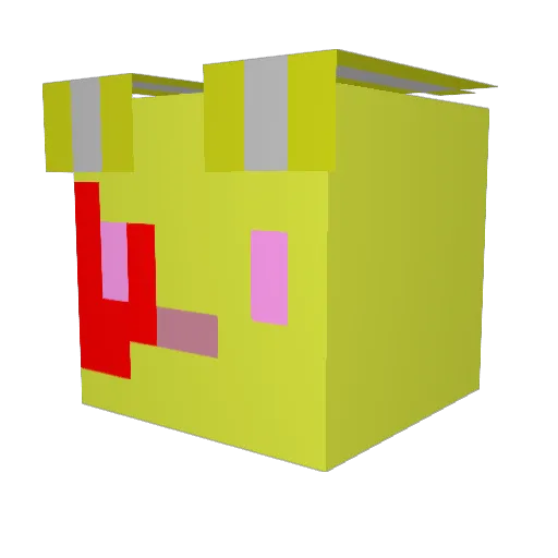 yanheartl Minecraft avatar head, 3D render