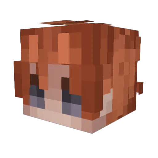 yaniMM Minecraft avatar head, 3D render