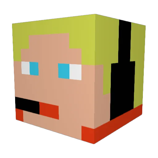 yanimati08 Minecraft avatar head, 3D render