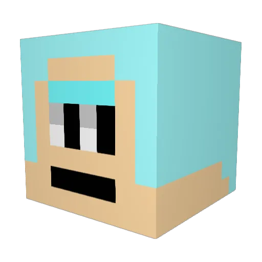 yanivss Minecraft avatar head, 3D render