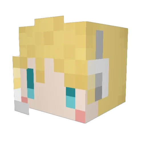 yankoSQ Minecraft avatar head, 3D render
