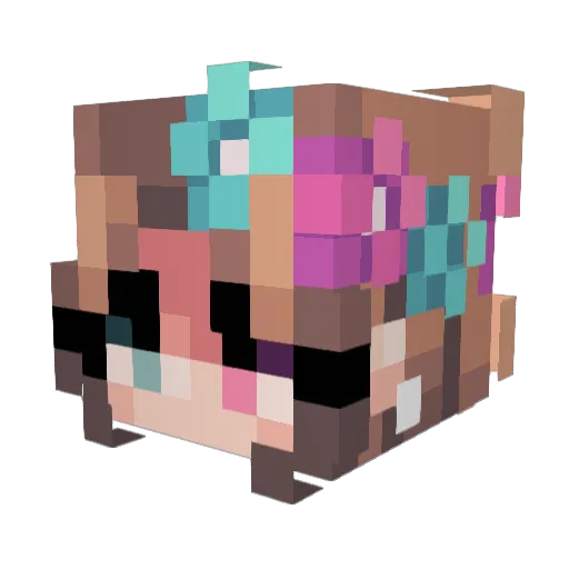 yankzq Minecraft avatar head, 3D render