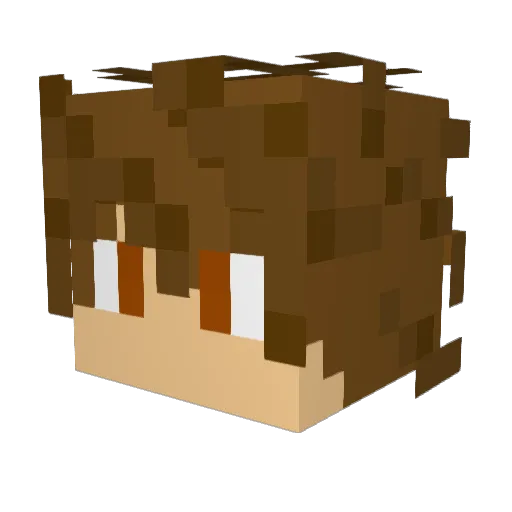 yann5 Minecraft avatar head, 3D render