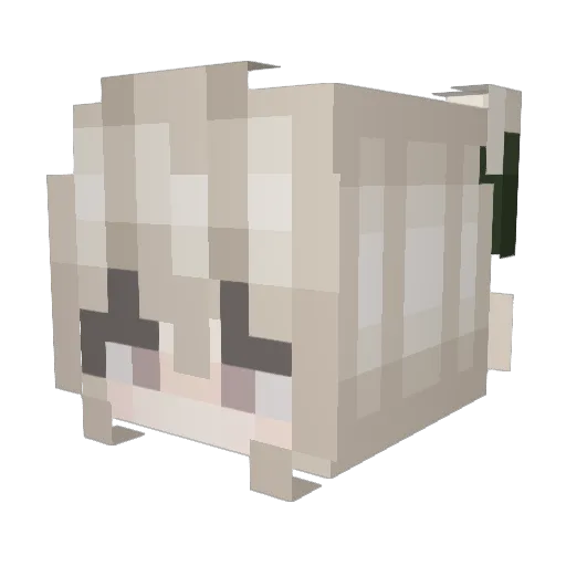 yannae Minecraft avatar head, 3D render