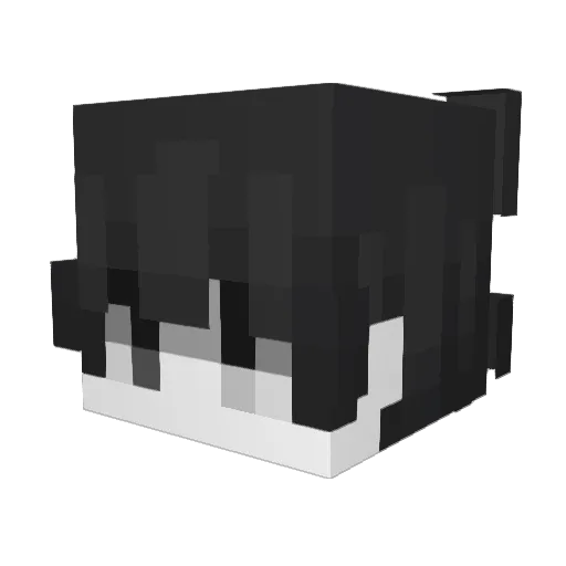 yannbai Minecraft avatar head, 3D render