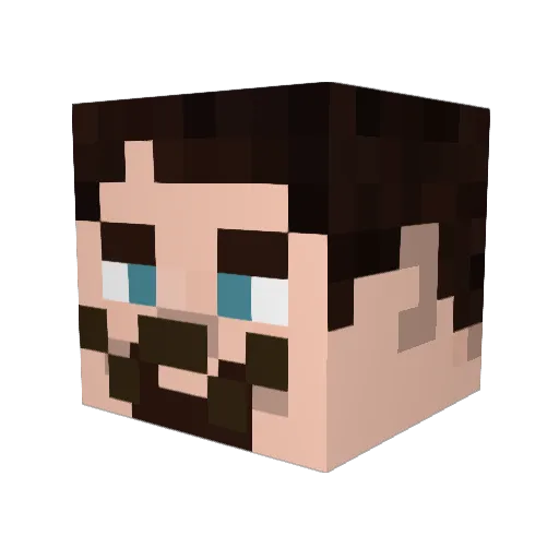 yannistef Minecraft avatar head, 3D render