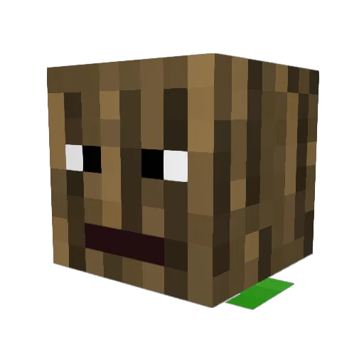 yannorde Minecraft avatar head, 3D render