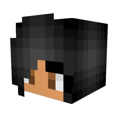 yanoila Minecraft avatar head, 3D render