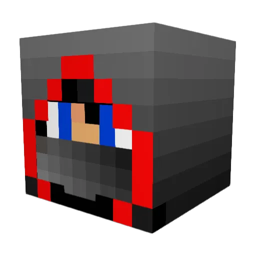 yanou125 Minecraft avatar head, 3D render