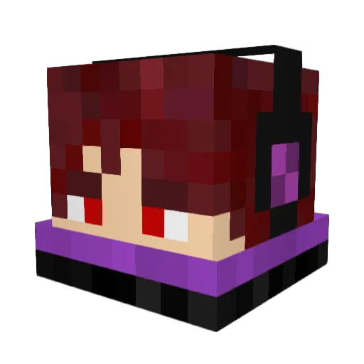 yanrian Minecraft avatar head, 3D render