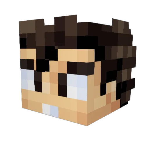 yansiito Minecraft avatar head, 3D render