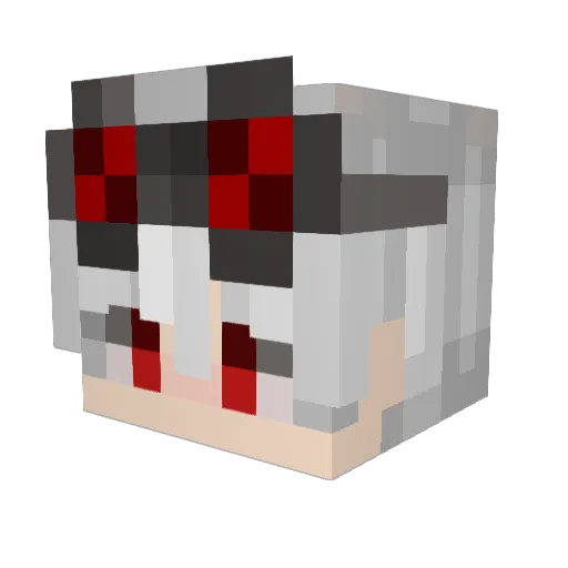yansiu Minecraft avatar head, 3D render