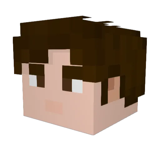 yantar1k Minecraft avatar head, 3D render