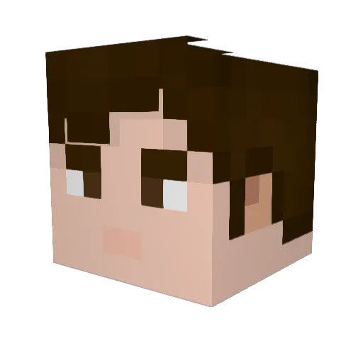 yantarnik Minecraft avatar head, 3D render