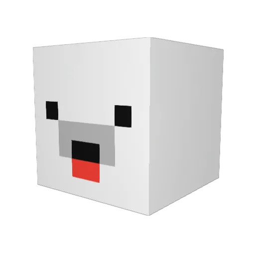 yanu33 Minecraft avatar head, 3D render