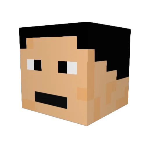 yanura72 Minecraft avatar head, 3D render