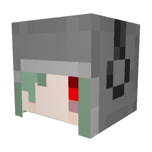 yanushi11 Minecraft avatar head, 3D render