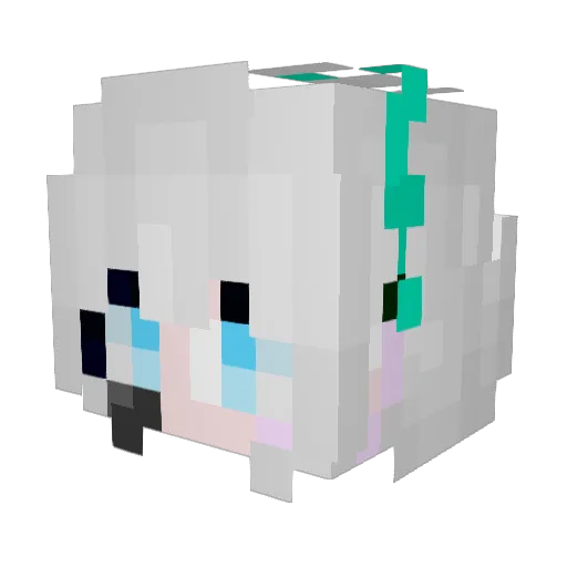 yanyehe Minecraft avatar head, 3D render