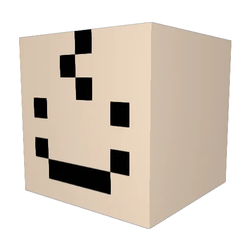 yaojii Minecraft avatar head, 3D render