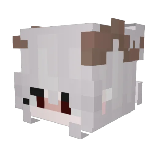 yaomiki Minecraft avatar head, 3D render