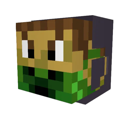yaowenliu8 Minecraft avatar head, 3D render