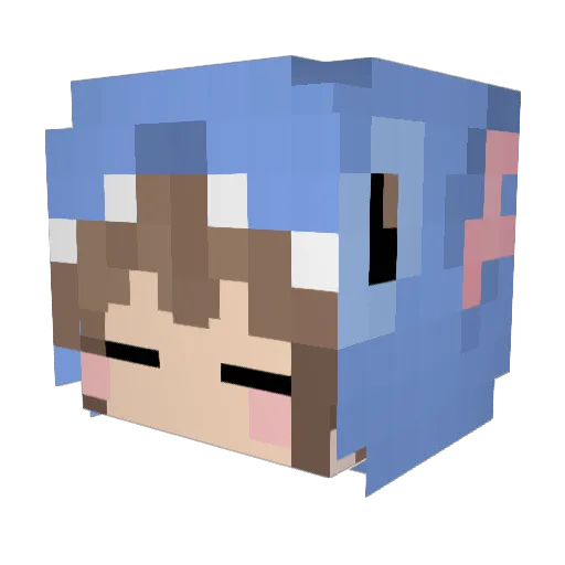 yapayapayapa Minecraft avatar head, 3D render
