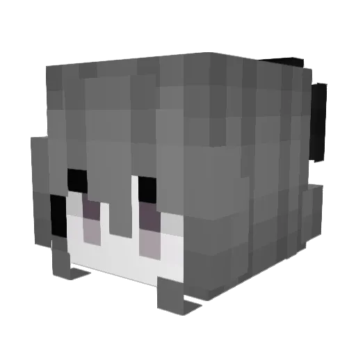 yaqaze Minecraft avatar head, 3D render