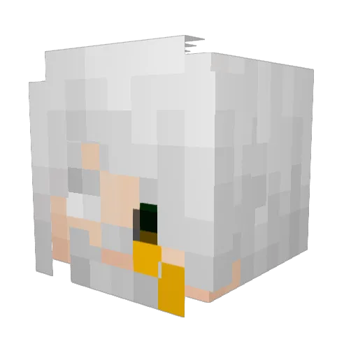 yarbon Minecraft avatar head, 3D render