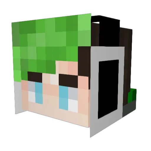 yarhcp Minecraft avatar head, 3D render