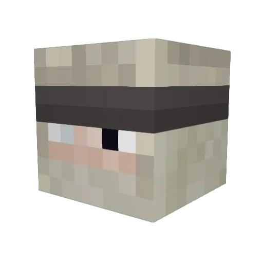 yariizaa Minecraft avatar head, 3D render