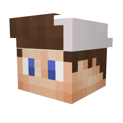 yarivas Minecraft avatar head, 3D render