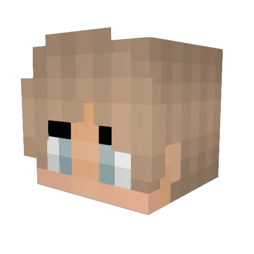 yarnebecarren Minecraft avatar head, 3D render