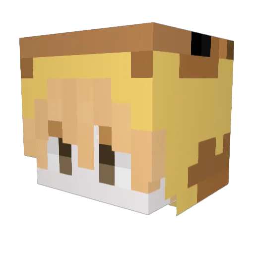 yarosu Minecraft avatar head, 3D render