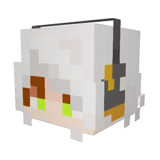 yarquzo Minecraft avatar head, 3D render