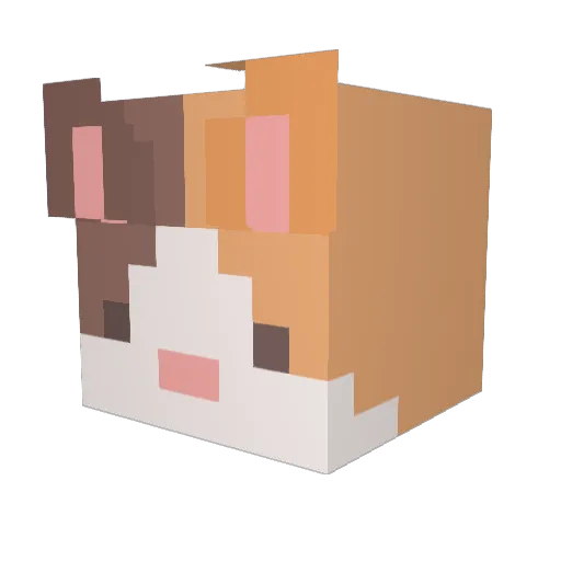 yarshooo Minecraft avatar head, 3D render