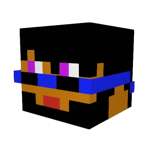 yasenoppo Minecraft avatar head, 3D render