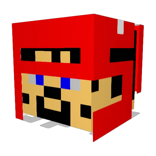 yash10 Minecraft avatar head, 3D render
