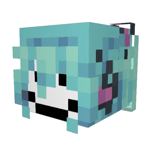 yasheero Minecraft avatar head, 3D render