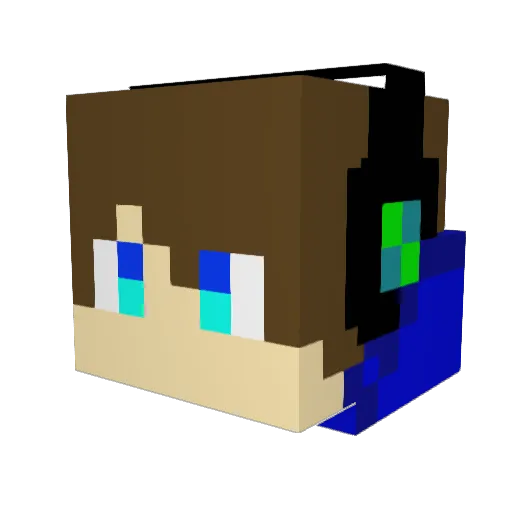 yashubhai Minecraft avatar head, 3D render