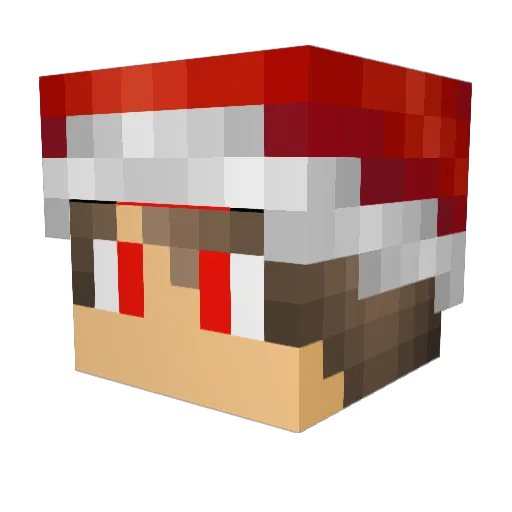 yaskar Minecraft avatar head, 3D render