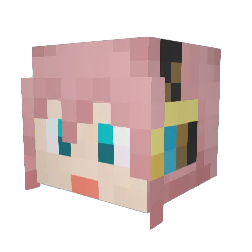 yasmon Minecraft avatar head, 3D render