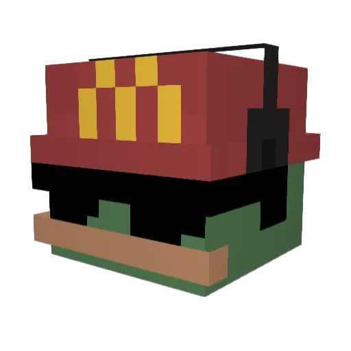 yasoofm Minecraft avatar head, 3D render