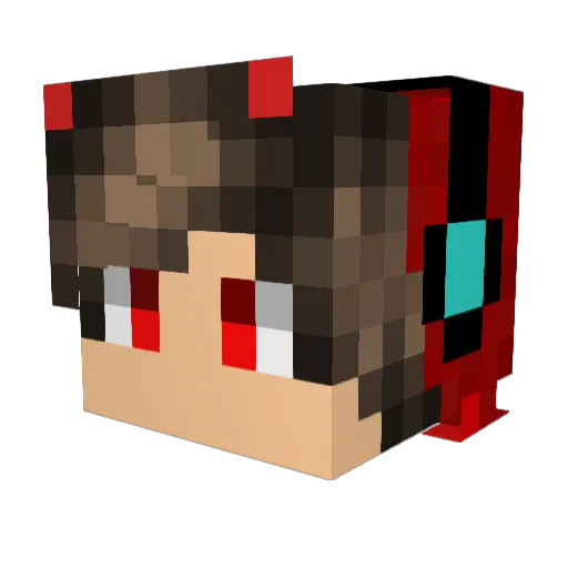 yassinosse Minecraft avatar head, 3D render