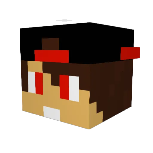 yasuchiki Minecraft avatar head, 3D render
