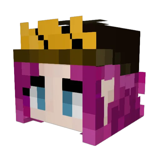 yasuri Minecraft avatar head, 3D render