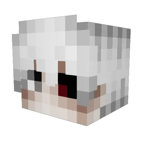 yasvo Minecraft avatar head, 3D render