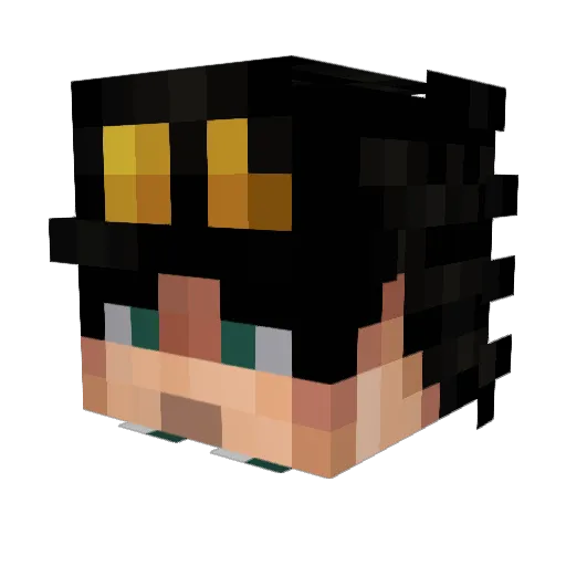 yat0kun Minecraft avatar head, 3D render